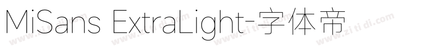 MiSans ExtraLight字体转换